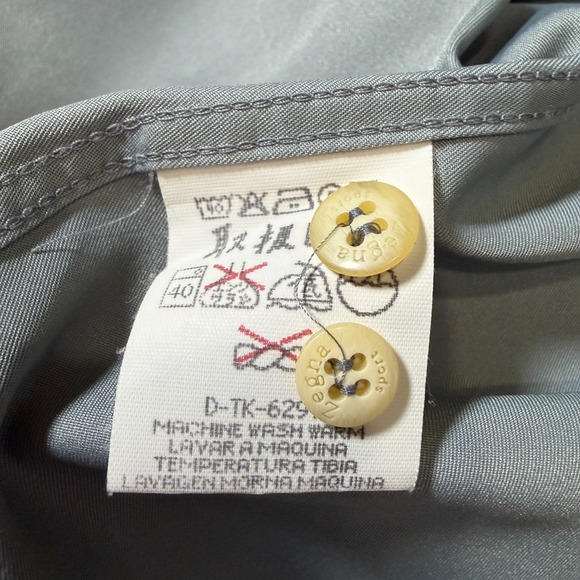 Ermenegildo Zegna Sport Mens Italian Performance Button Down Shirt Gray SIze L - Picture 7 of 8